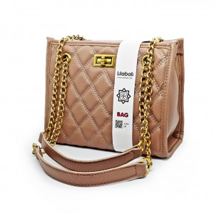 Peach Quilted Crossbody...