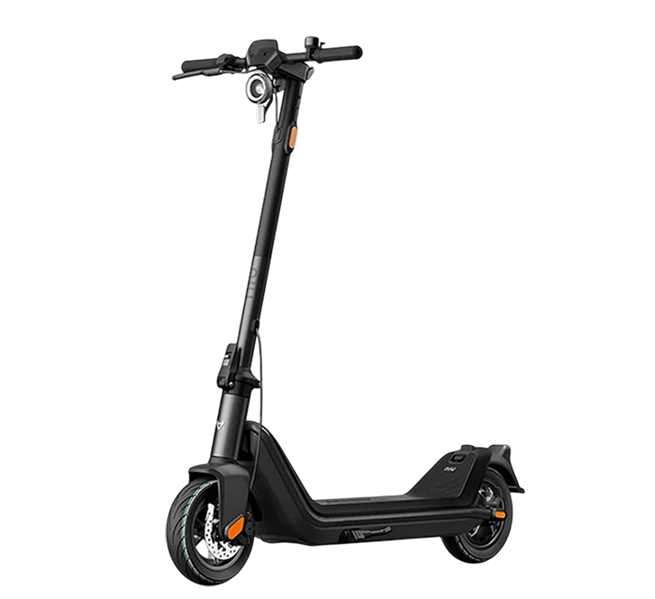 Black electric scooter